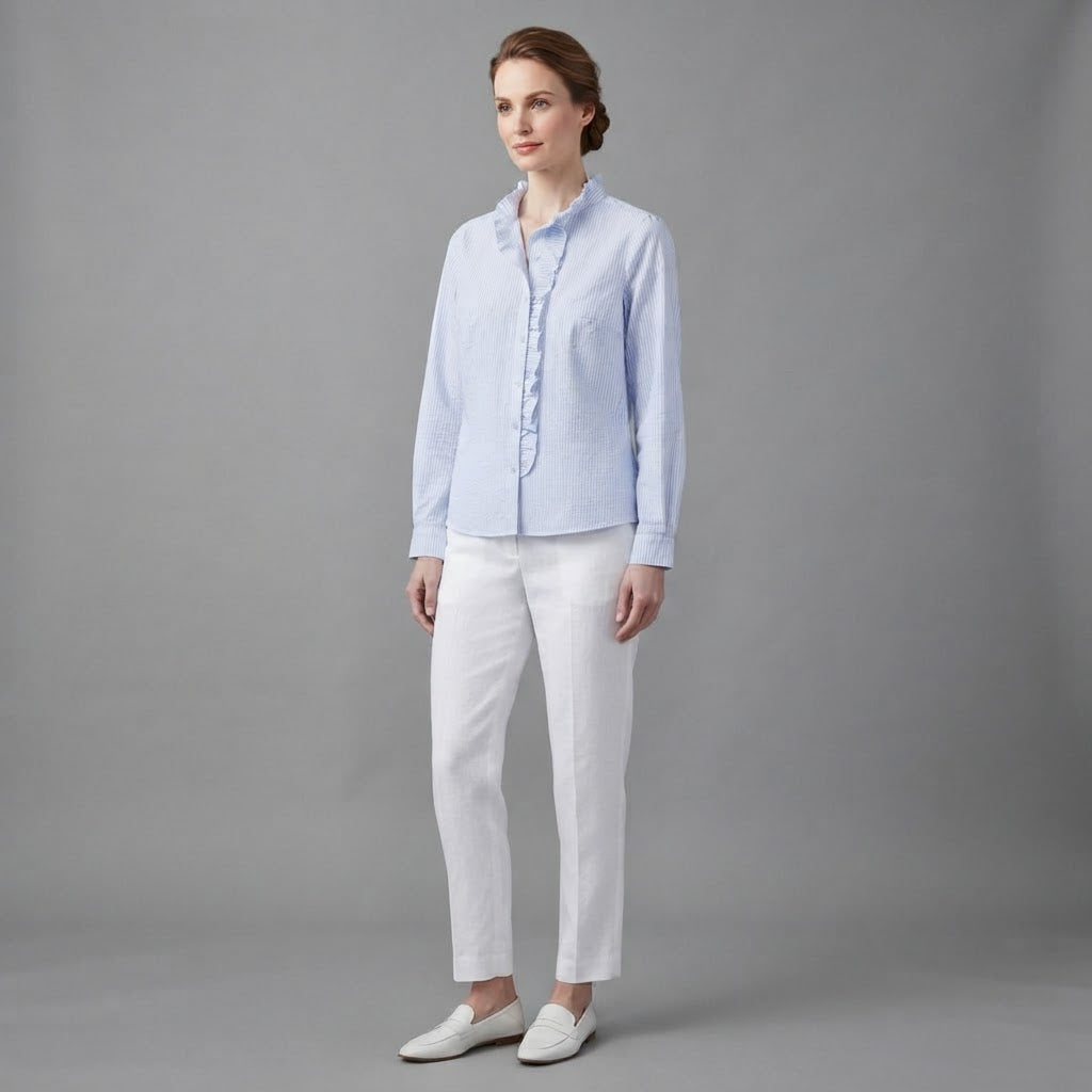 Ruffle Long Sleeve Blouse | Women's Blouse