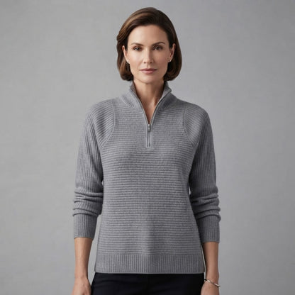 Antonia | Women's Ribbed Sweater Half-Zip
