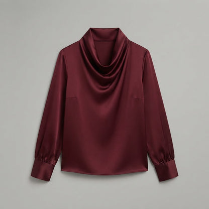 Cowl Neck Blouse | Women's Long Sleeve Tops