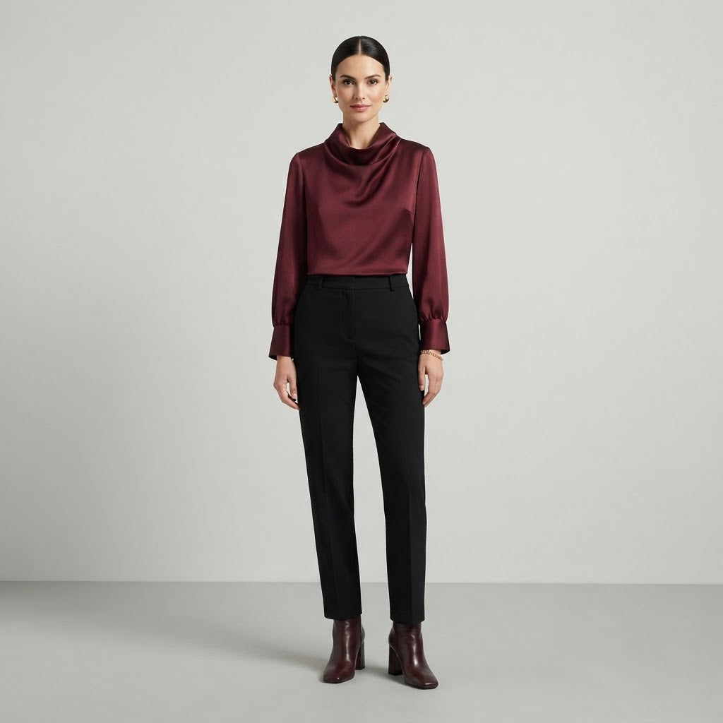 Cowl Neck Blouse | Women's Long Sleeve Tops