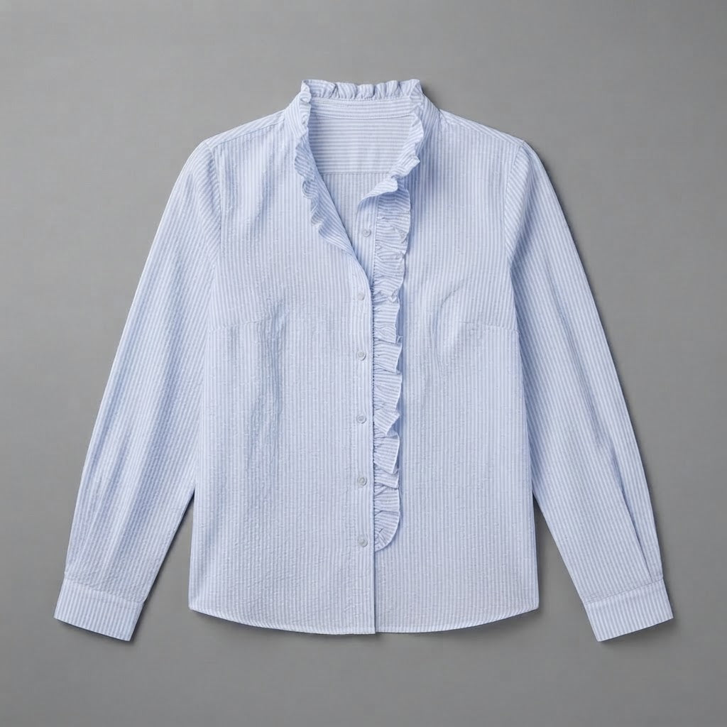 Ruffle Long Sleeve Blouse | Women's Blouse