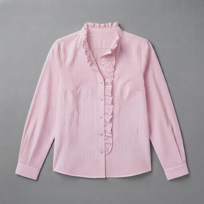 Ruffle Long Sleeve Blouse | Women's Blouse