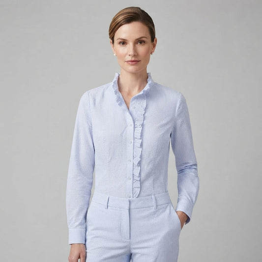 Ruffle Long Sleeve Blouse | Women's Blouse