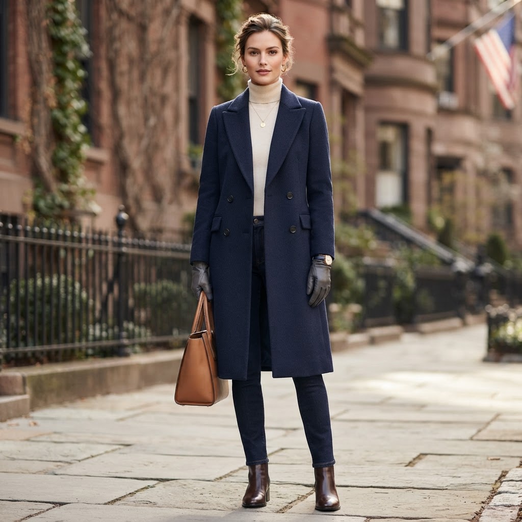 Women's Blend Coat | Long Coat for Elegance